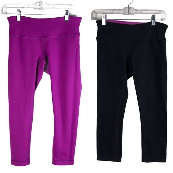 lululemon athletica Pants - Lululemon Reversible Wunder Under Crop Legging 6